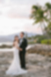 bride and groom on the coast of hawaii